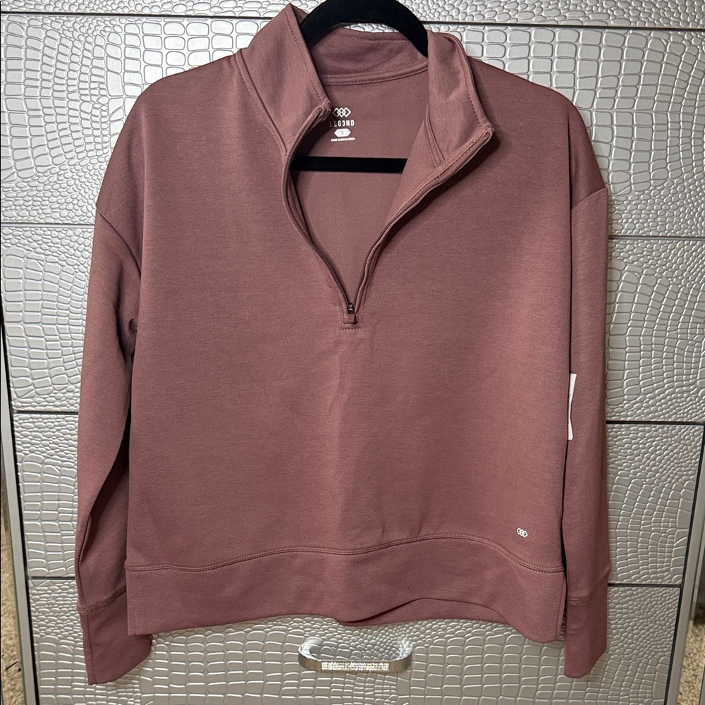 Women’s Mauve Quarter-Zip Sweater